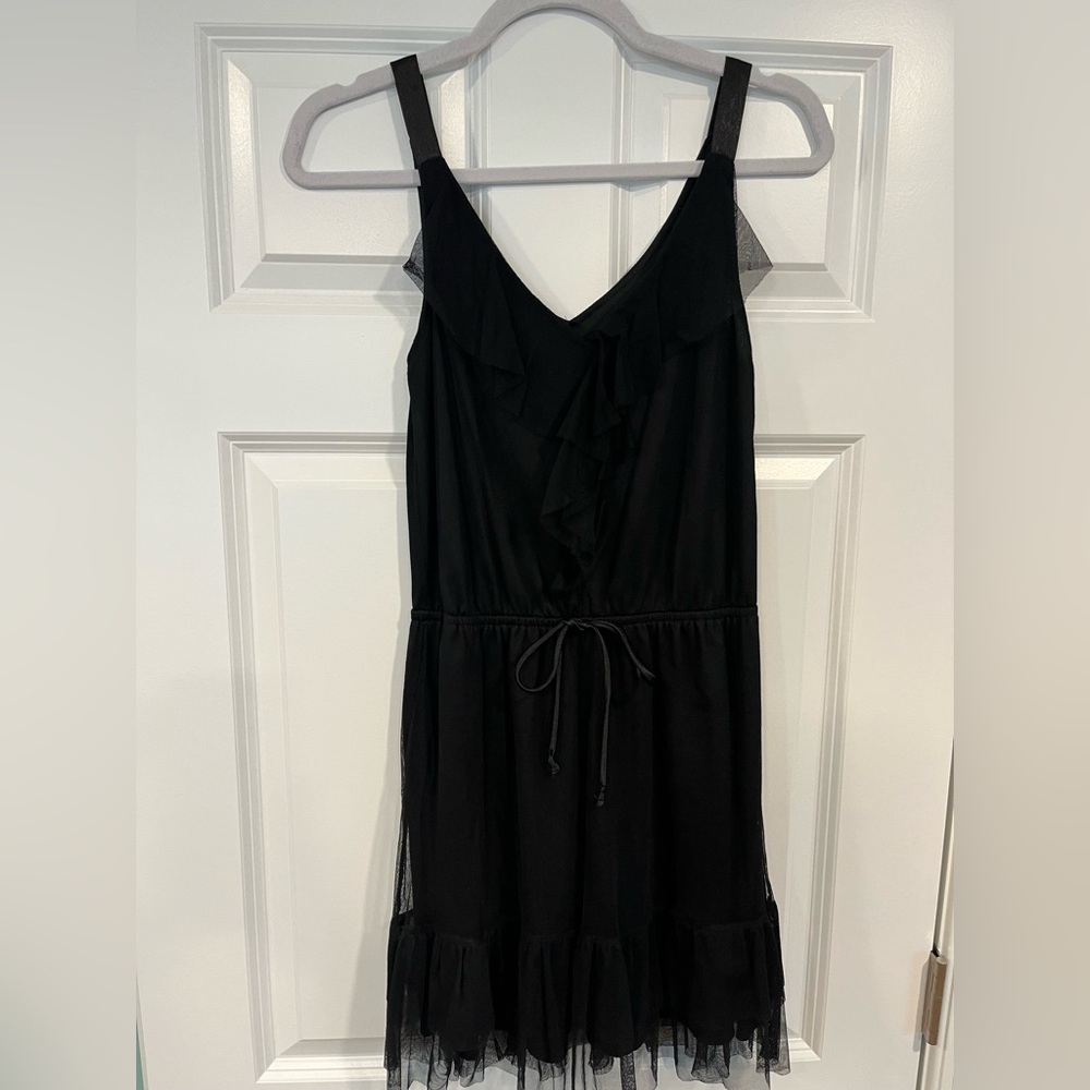 Xhilaration Black Sleeveless Mesh Dress